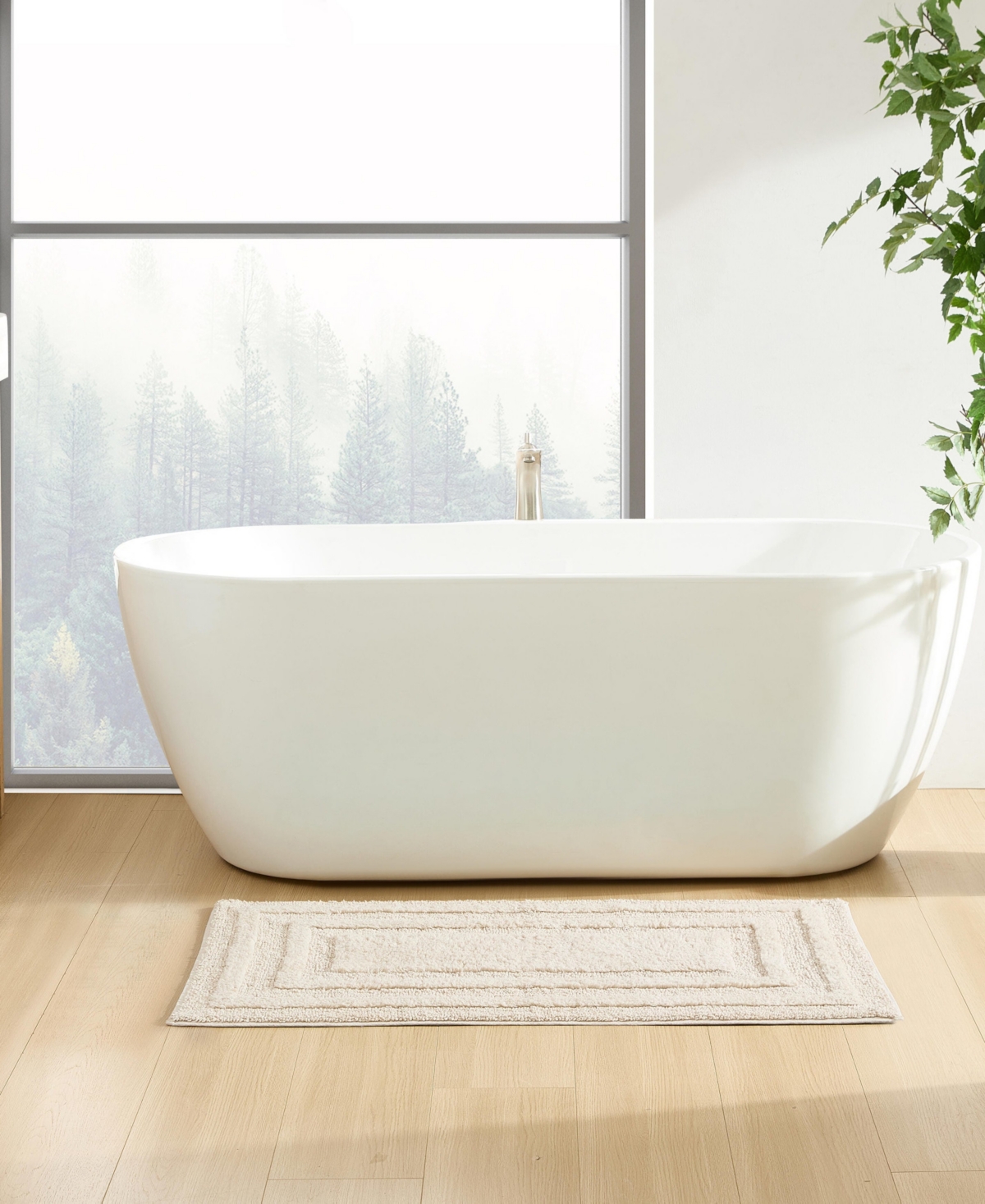 Eddie Bauer Logan Cotton Tufted Bath Rug, 24" X 40" In White