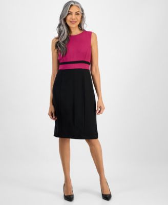 Kasper - Women's Colorblocked Sheath Dress
