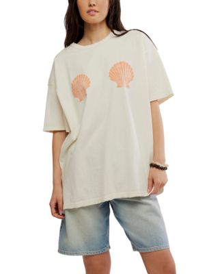 Free People - Women's Shell Graphic Cotton Short-Sleeve T-Shirt