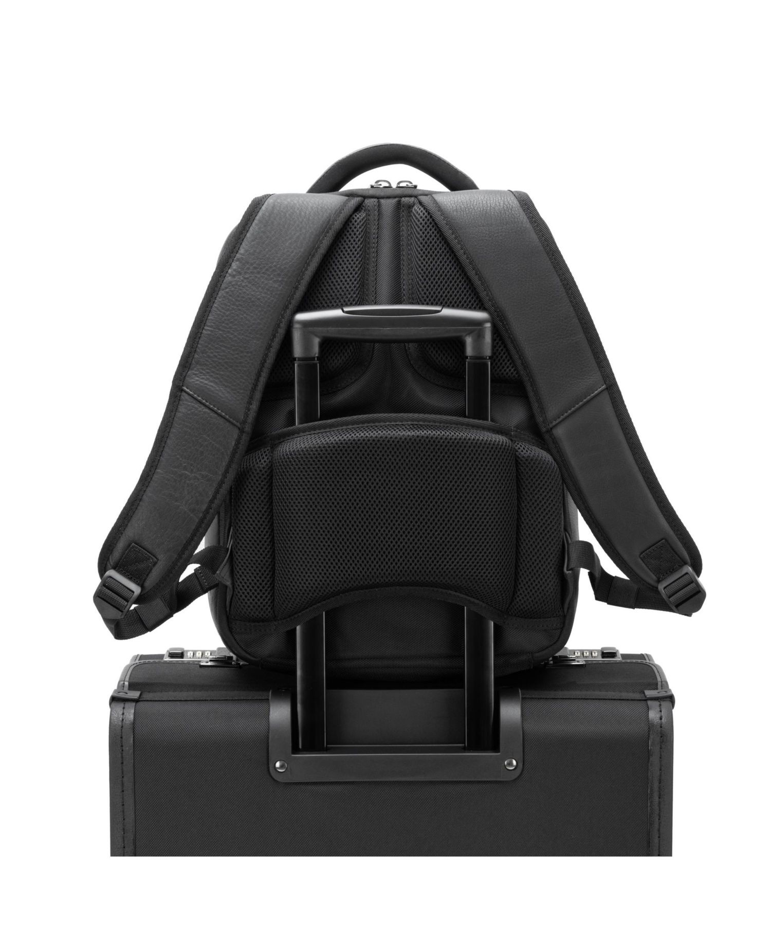 13” Laptop Travel Backpack Genuine Leather Slim Carry On Daypack