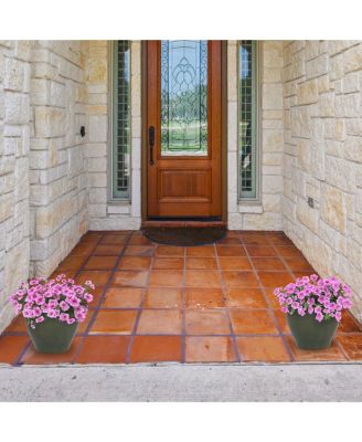 Studio Outdoor/Indoor High-Fired Glazed UV- and Frost-Resistant Ceramic Planters with Drainage Holes
