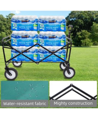 Collapsible Utility Wagon Cart - All-Terrain, 360lb, Green