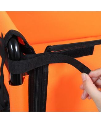 3-in-1 Folding Wagon Cart - 500lb, All-Terrain, Orange