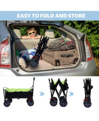 Collapsible Wagon Cart - 150L, 360lbs Capacity