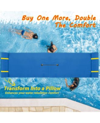 3-Layer Tear-proof Water Mat Floating Pad Island Water Sports Relaxing Blue