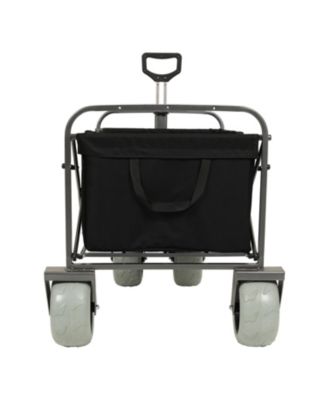 Heavy-Duty Beach Wagon &amp; Foldable Utility Cart Combo