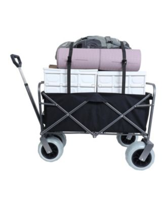 Heavy-Duty Beach Wagon &amp; Foldable Utility Cart Combo