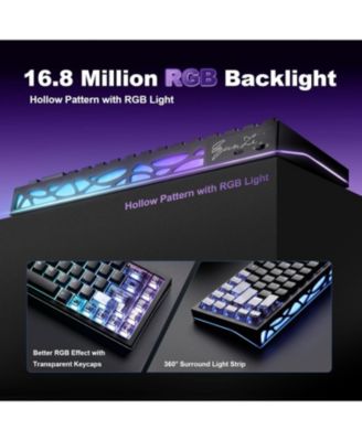 AL65 Wireless Mechanical Keyboard, Full Aluminum CNC,Support QMK/VIA Software Gasket Structure,60% Hot Swappable with RGB Backlit BT/2.4G/USB-C for Mac/Windows(Milk V2 Linear)