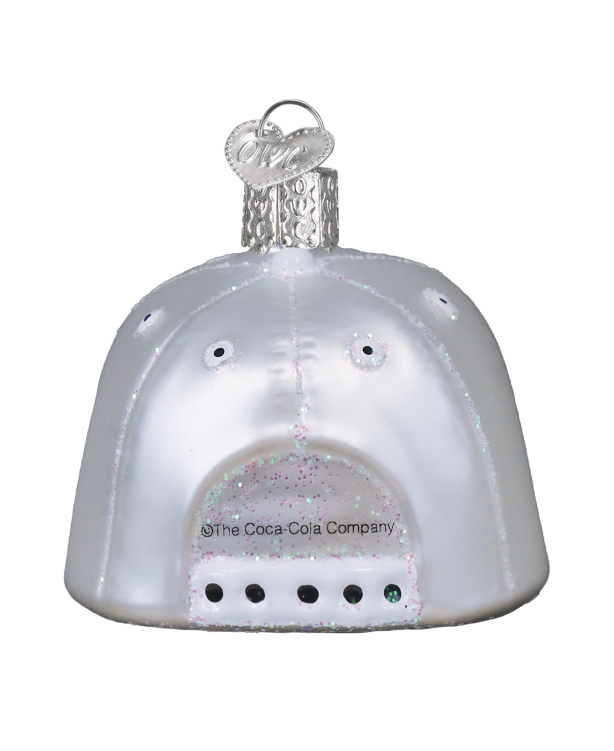 Old World Christmas 3.25" Coca-cola Diet Coke Baseball Cap Ornament In White