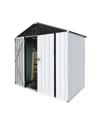 Outdoor storage sheds 4FTx6FT Apex roof White+Black