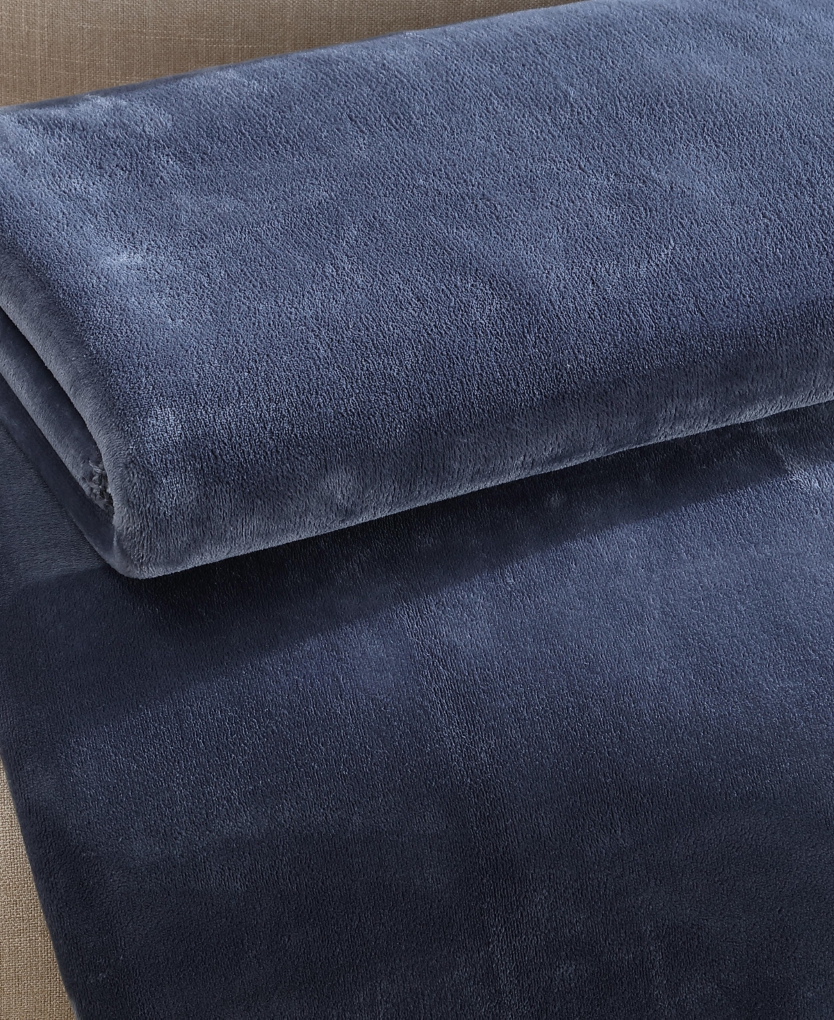 Calvin Klein Modern Solid Reversible Blanket, Twin In Blue