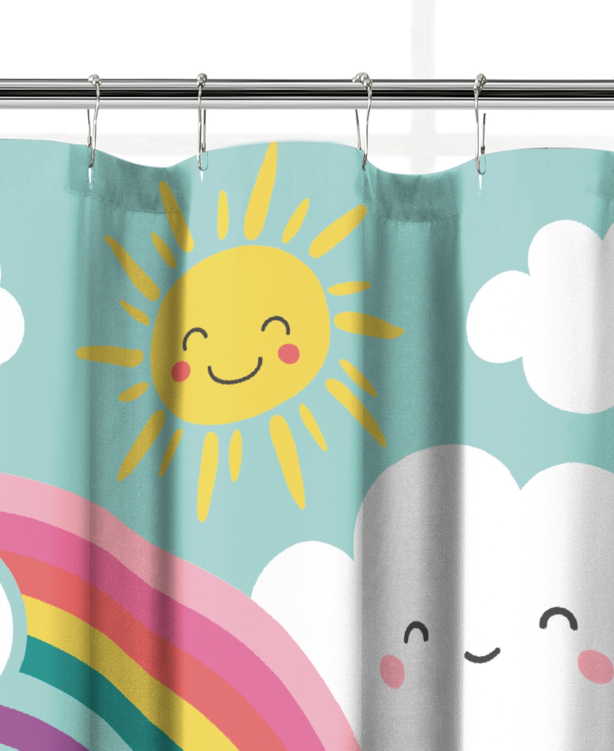 Dream Factory Rainbow Flare Shower Curtain, 72" X 72"