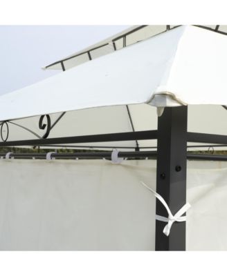 13x10 Outdoor Gazebo Canopy Tent w/ Mosquito Net - BEIGE