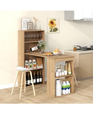 48 Inch Computer Desk with 4-Tier Bookcase and CPU Stand