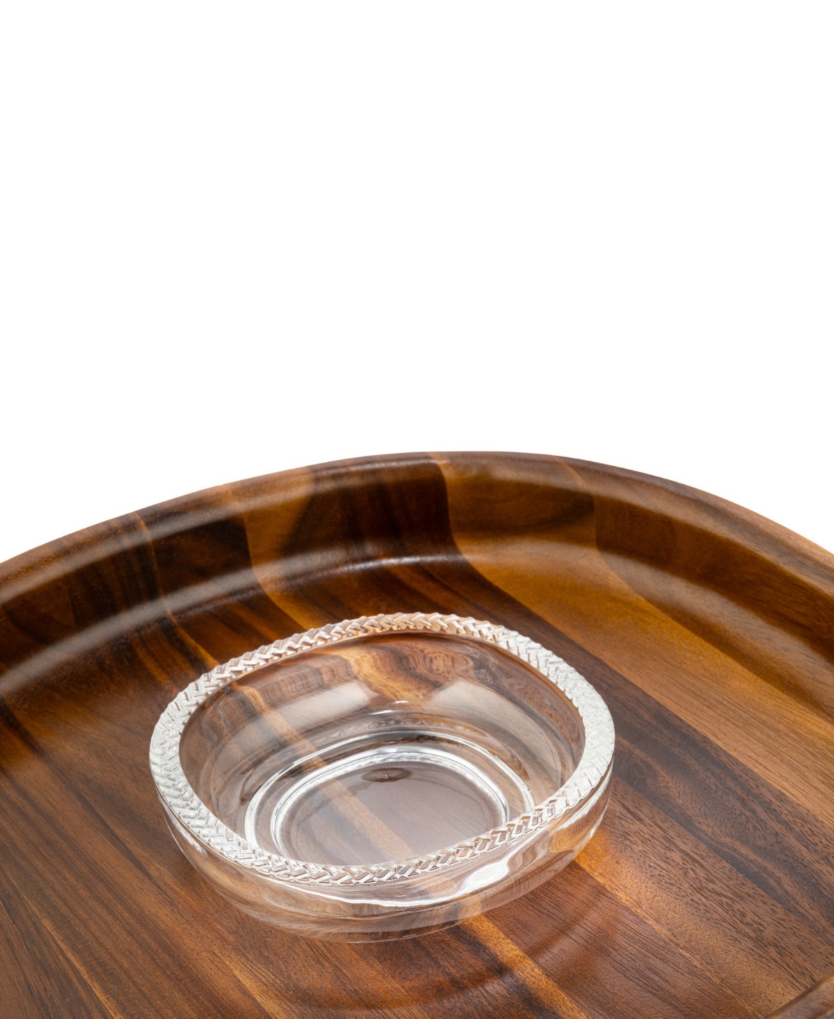 Nambe Braid Chip And Dip Bowl In Brown