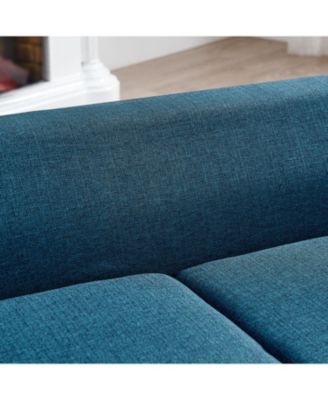 Modern Dog Sofa with Backrest for Medium/Large Dogs - Blue