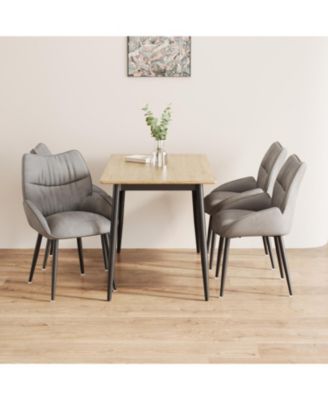 Modern 4-Piece Wood Grain Dining Set