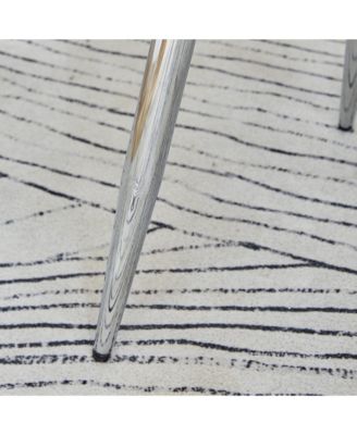 Black Marble Table & 4 PU Chairs