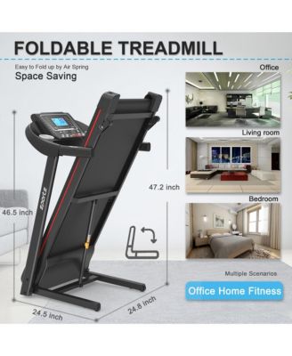 Electric Walking Running Treadmill Machine 5" LCD Screen 250 LB Capacity Bluetooth Music