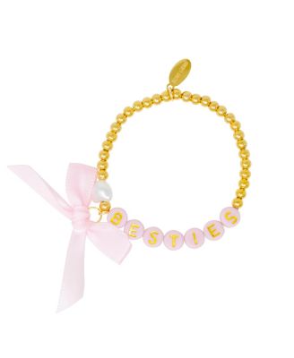 Girls Besties Bow Stretchy Bracelet Set