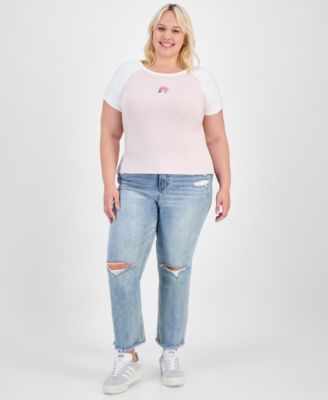 Trendy Plus Rose Raglan-Sleeve Baby T-Shirt