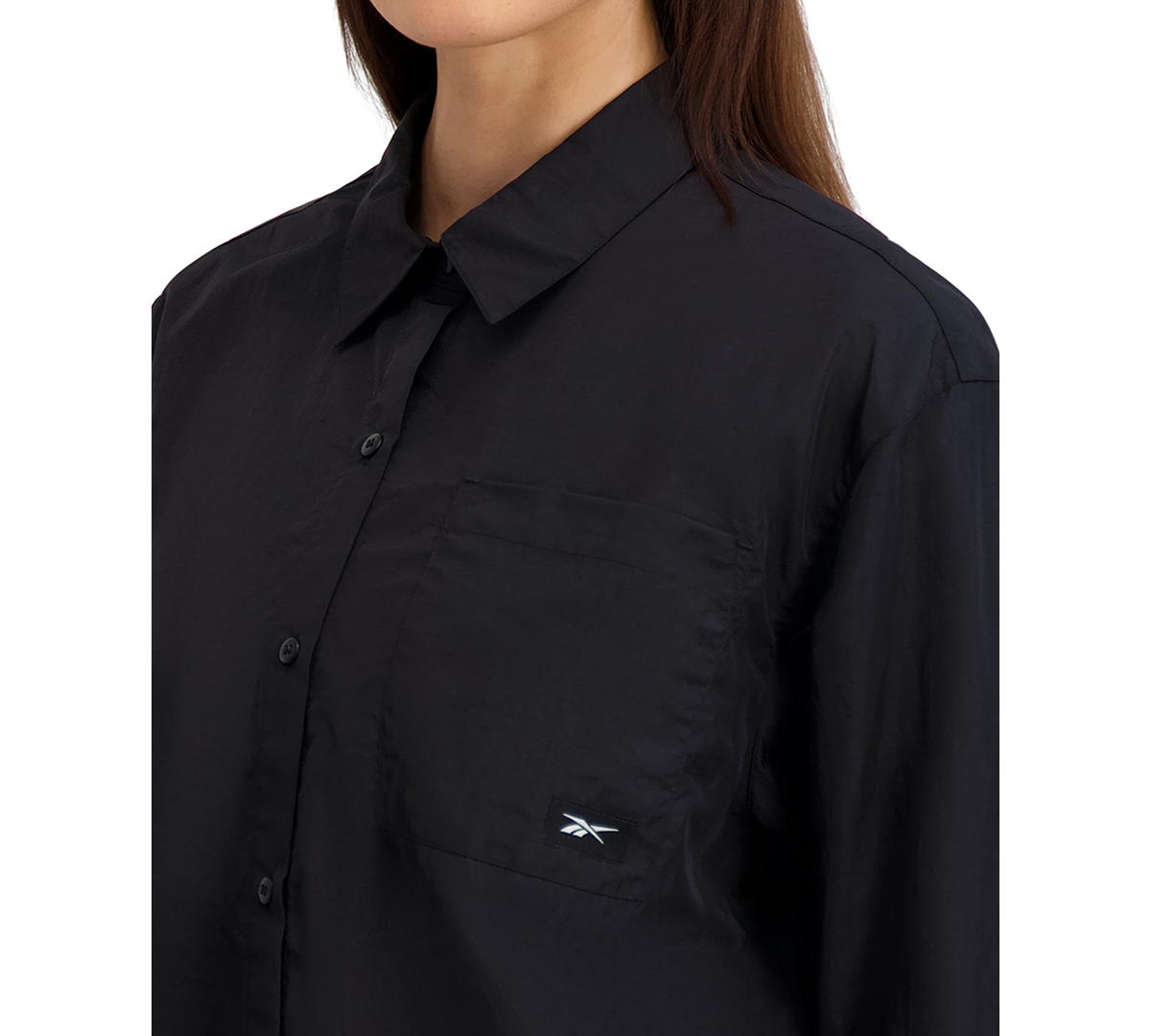 Reebok Women's Studio Style Collar Button-down Shirt