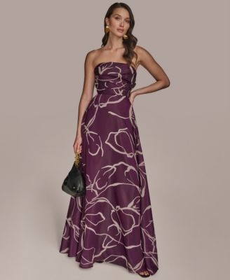 Donna Karan New York - Women's Printed Strapless Gown