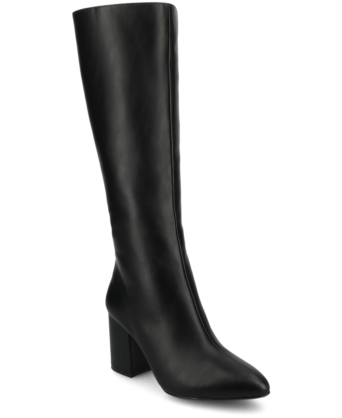 Journee Collection Journee Women's Ameylia Block Heel Knee High Boots In Black