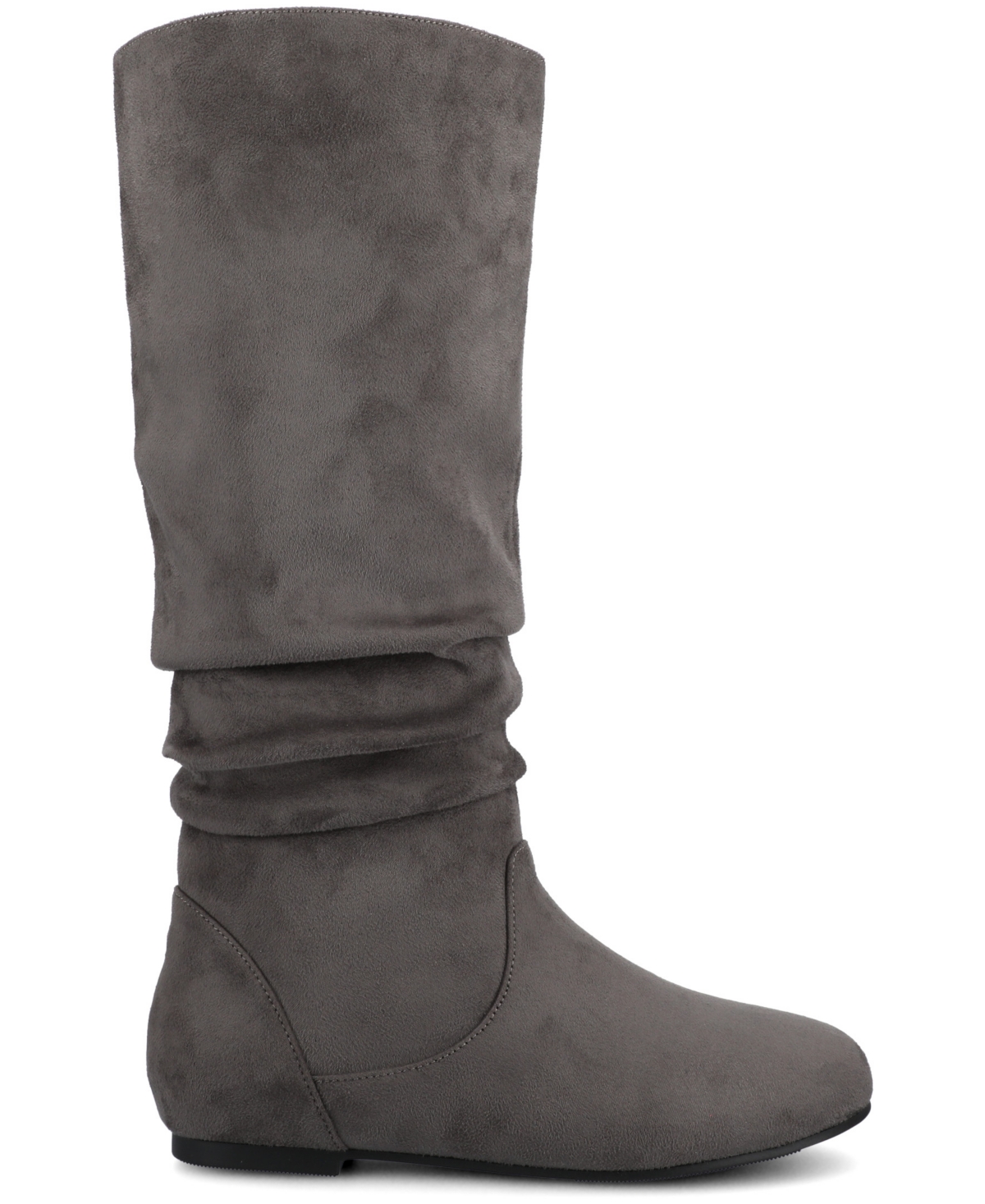 Journee Collection Women's Jayne Extra Wide Calf Slouchy Knee High Boots In Gray