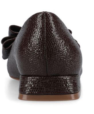 Women's Ophelia Bow Low Block Heel Dress Flats