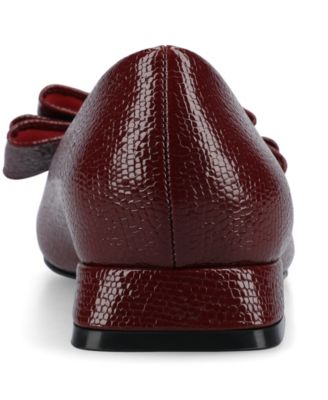 Women's Ophelia Bow Low Block Heel Dress Flats