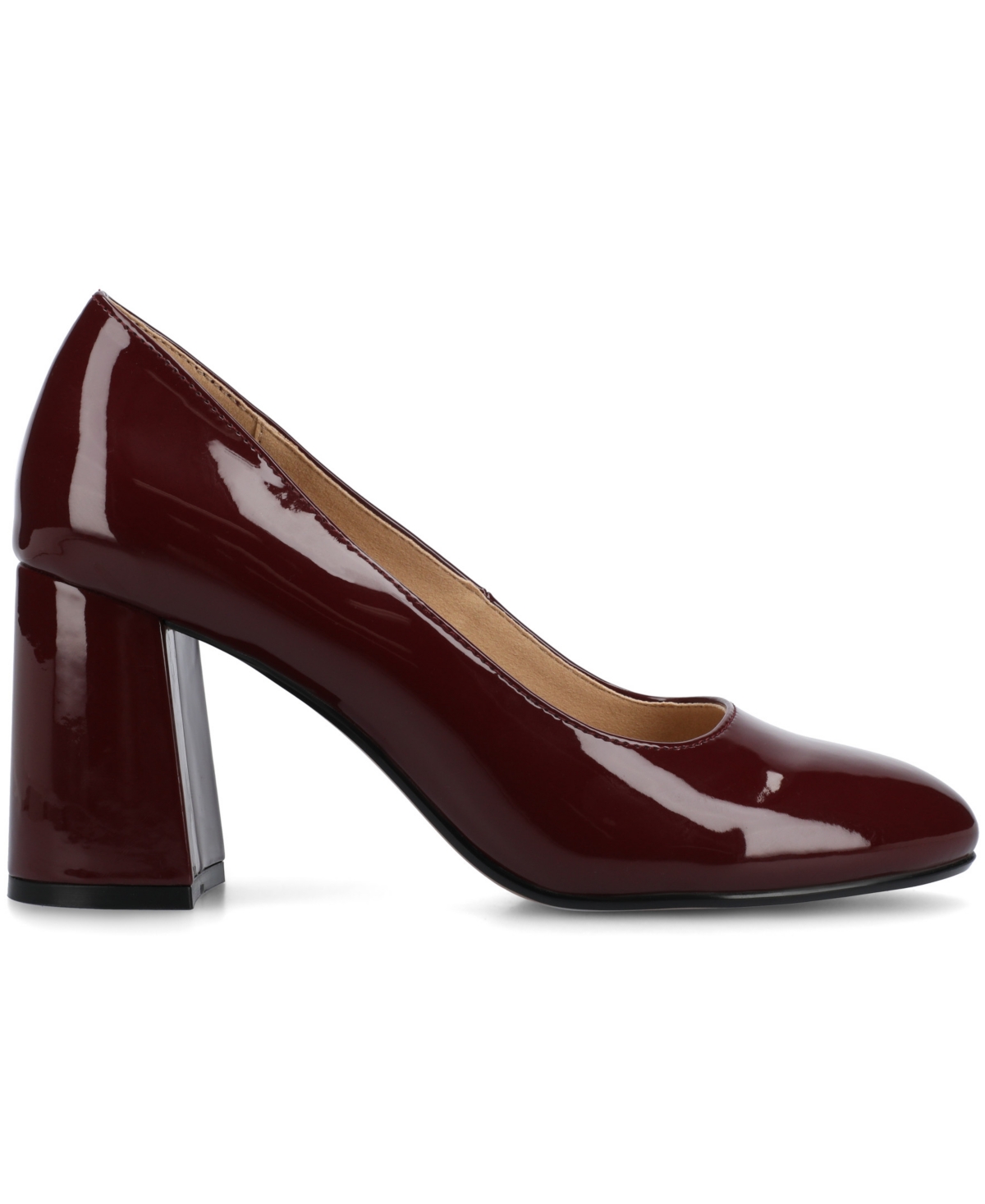 Journee Collection Women's Seraphina Round Toe Pumps In Burgundy