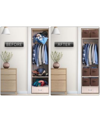 13 Inch Foldable Fabric Storage Cube Bin with Handles- for Organizing Home, Shelves, Nursery, Playroom, Closet and More