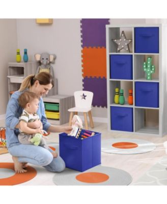 11 Inch Foldable Fabric Storage Cube Bin with Handles - for Organizing Pantry, Closet, Nursery, Playroom, and More