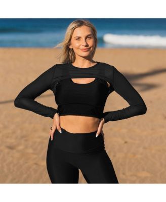 Plus Size Mesh Sleeve Swim Cover Up