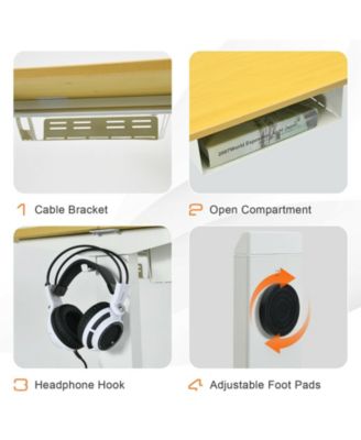 48-Inch Electric Standing Adjustable Desk with Control Panel and USB Port