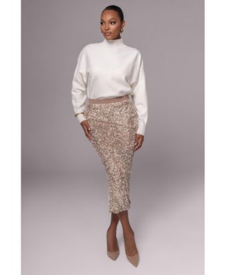 Women's Sequin Midi Skirt