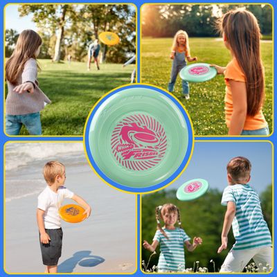 Frisbee Go 2 Pack Flying Disc, 9 Inch Lightweight Toy Set for Beginners Outdoor Game - 70g