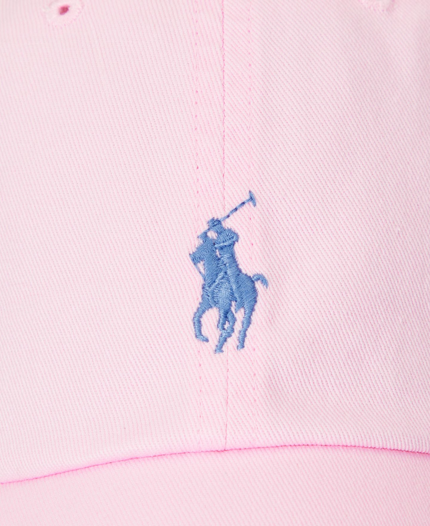 Женская кепка Polo Ralph Lauren The Iconic Cotton Chino Ball, цвет: Розовый / Синий — фото 3