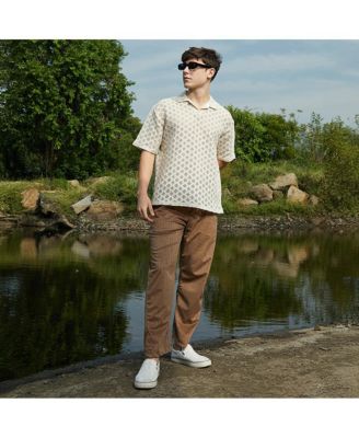 Men's Off-White Oblique Oversized Polo T-Shirt