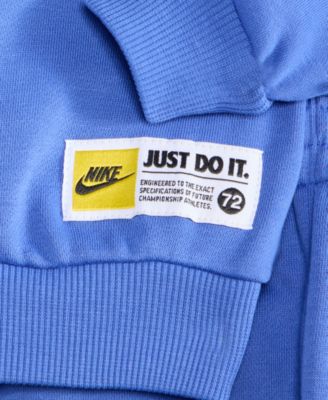 Boys' 2T-7 Sportswear P.E. French Terry Crewneck Top and Pant, 2-Piece Set