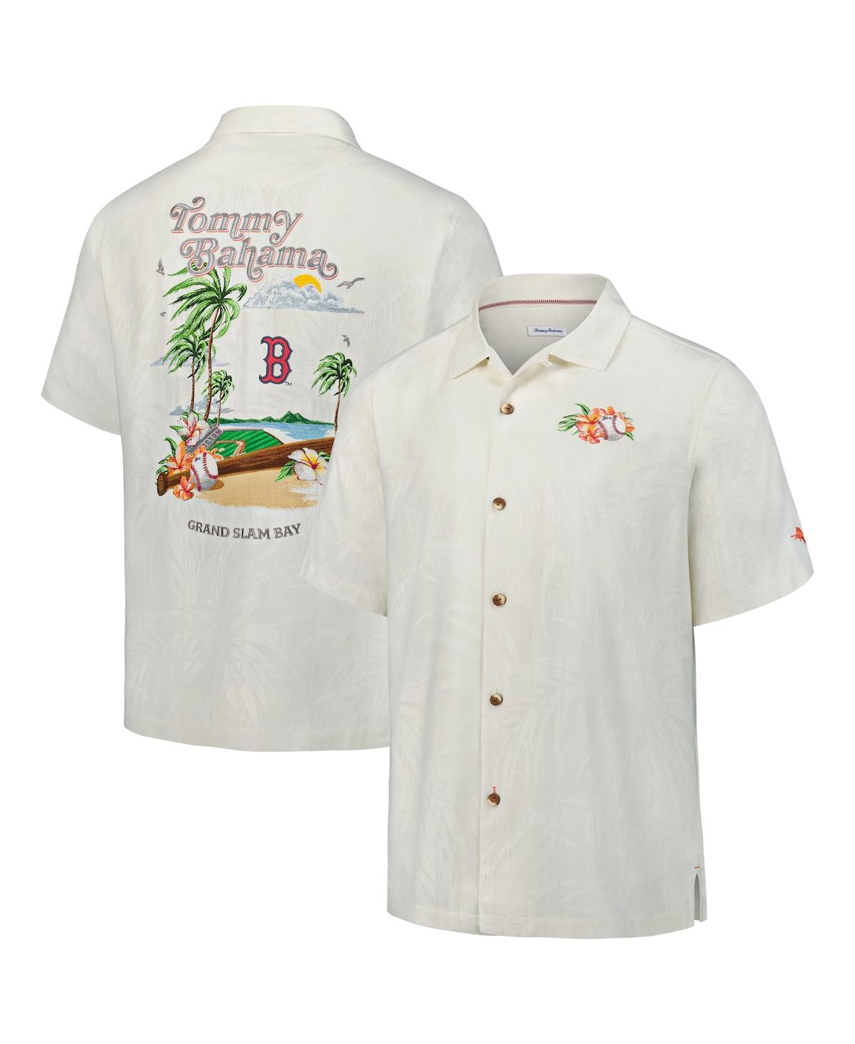 Tommy Bahama Men's White Boston Red Sox Grand Slam Bay Camp Button-up Shirt In White