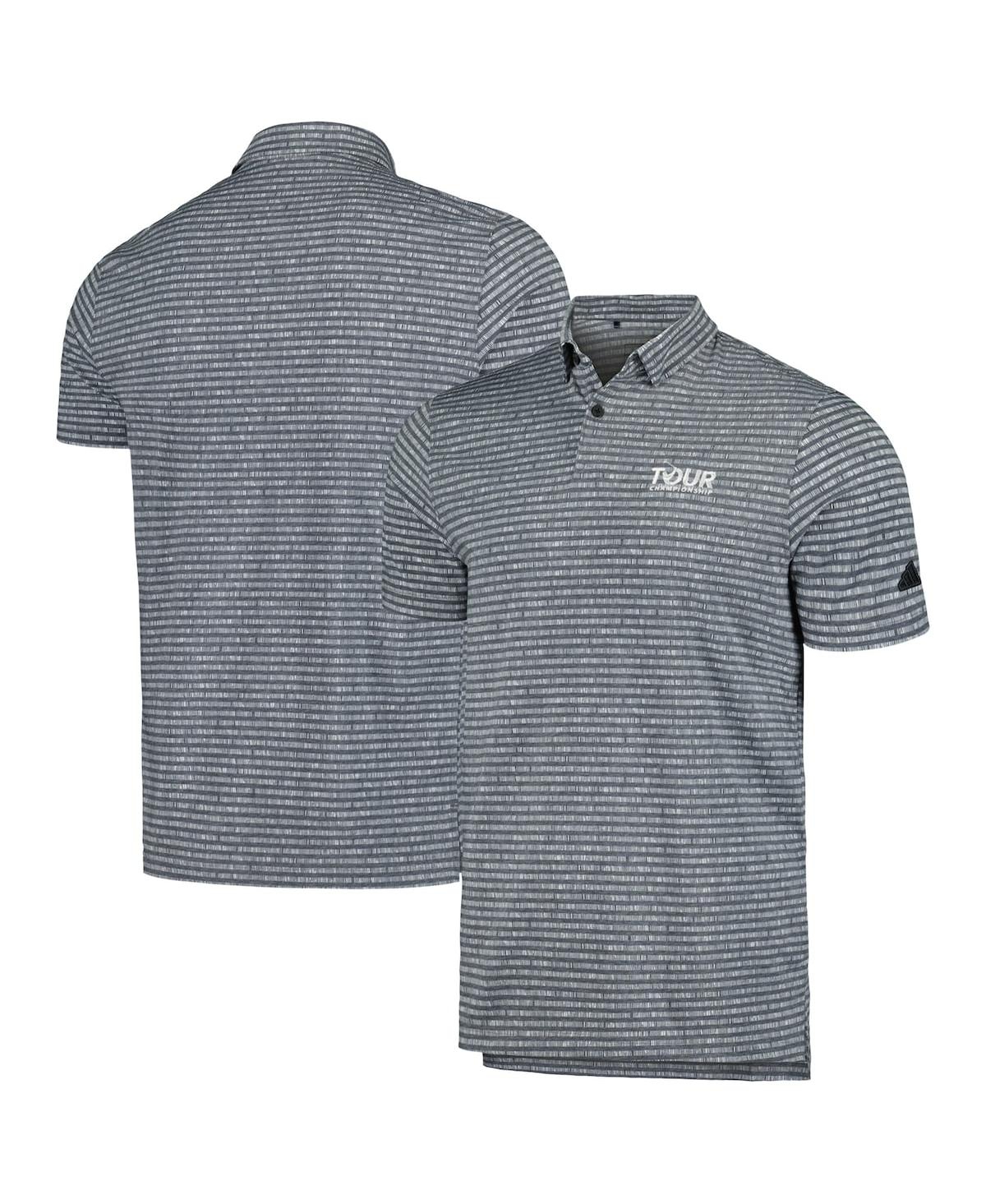 Men's Charcoal Tour Championship Go-To Striped Tri-Blend Aeroready Golf Polo Shirt - Charcoal