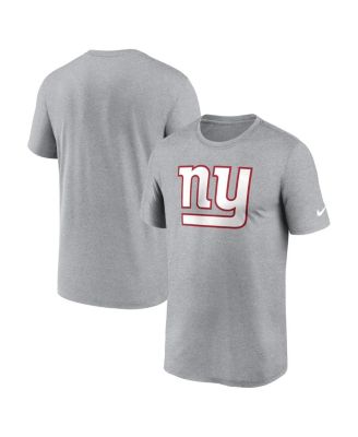 Nike - Men's Heather Charcoal New York Giants Primetime Legend Logo Performance T-Shirt