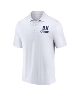 Men's White New York Giants Vintage Polo Shirt