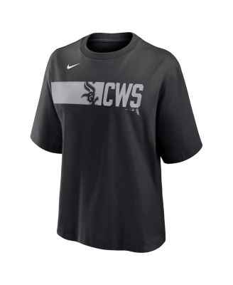 Women's Black Chicago White Sox Knockout Boxy T-Shirt
