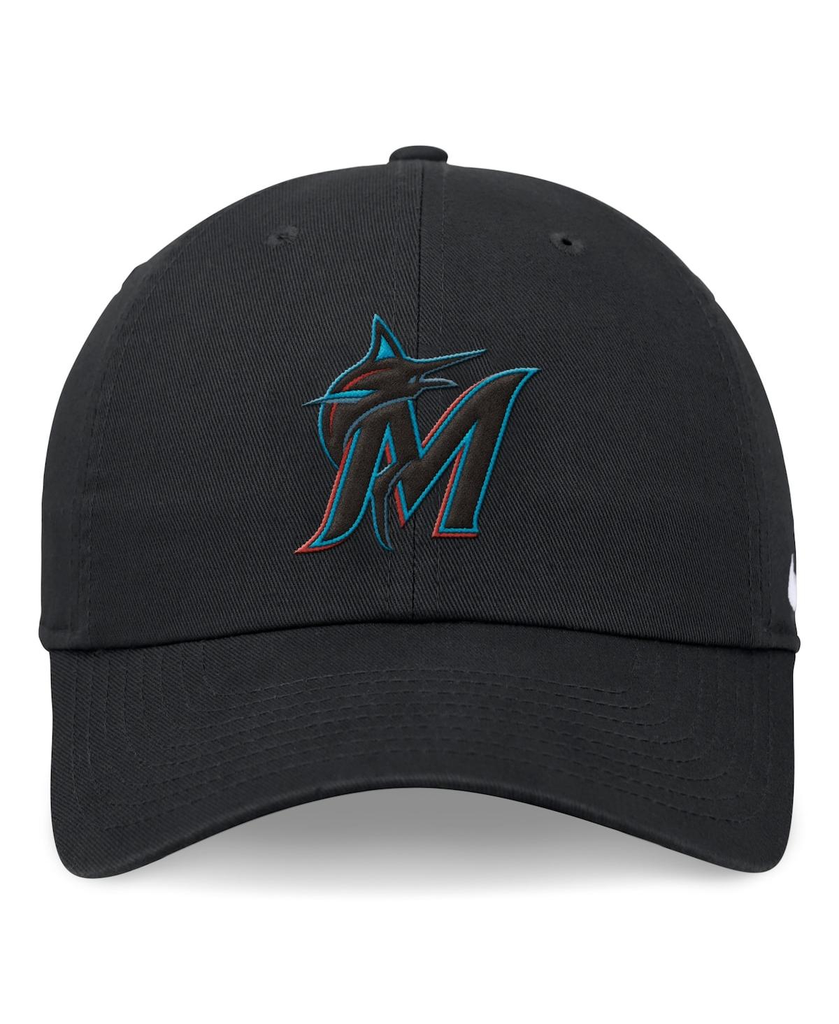Nike Men's Black Miami Marlins Club Performance Adjustable Hat