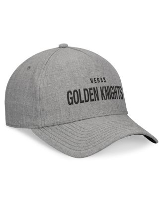 Men's Heather Gray Vegas Golden Knights Elements A-Frame Leather Strap Back Hat