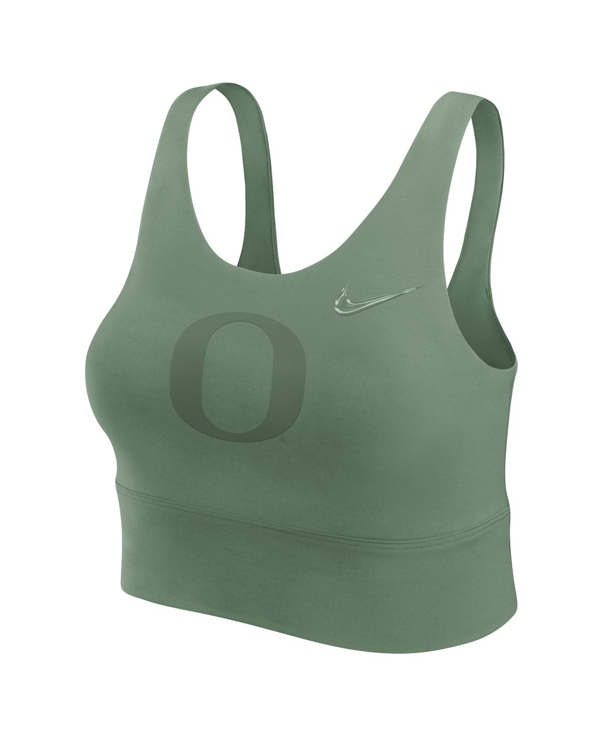Nike Women'sâ Green Oregon Ducks Performance Longline Sports Bra