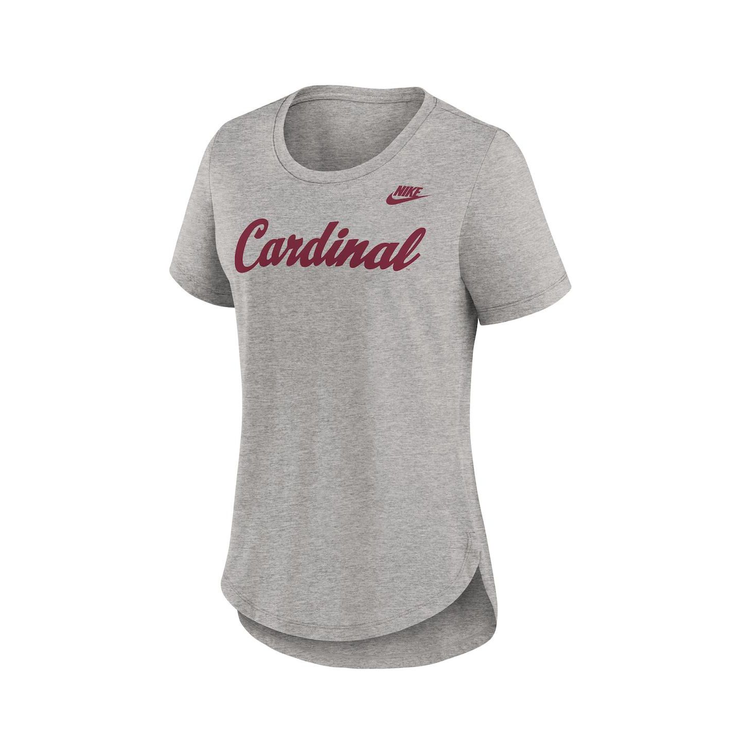 Женская футболка Nike Heather Gray Stanford Cardinal Legacy Tri-Blend — фото 2